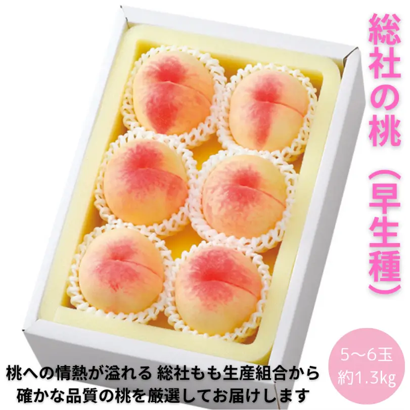 総社の桃(早生(わせ)種)　約1.3㎏