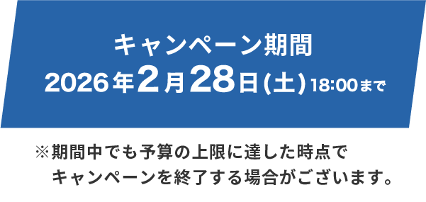 キャンペーン期間!