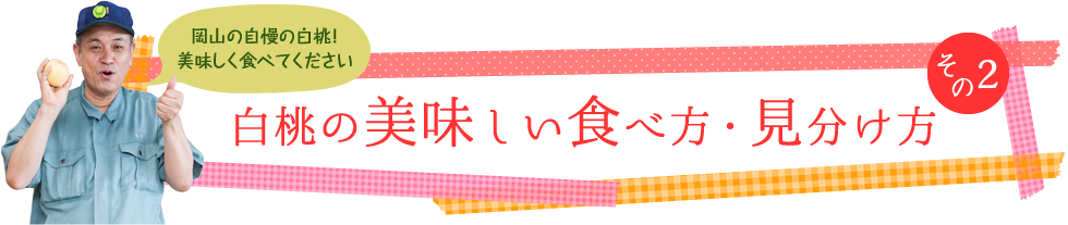 その2　白桃のおいしい食べ方、見分け方