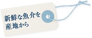 新鮮な魚介を産地から