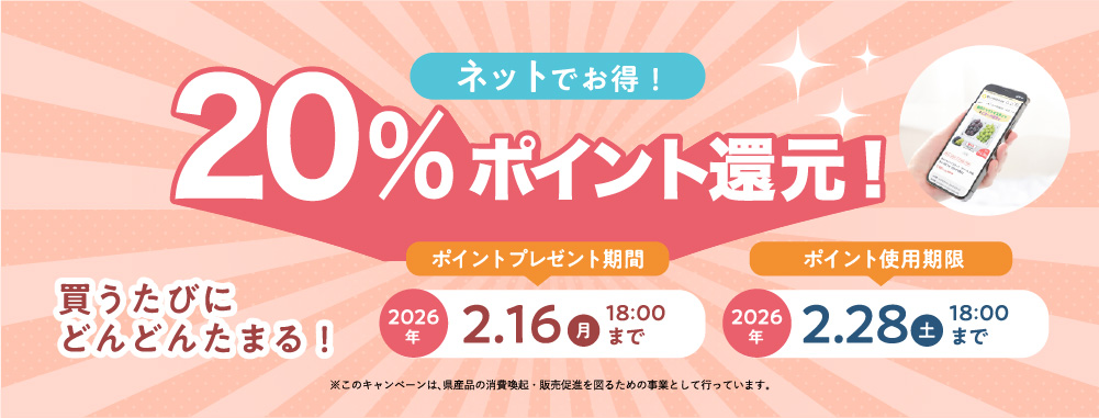 20%ポイント戻ってくる！