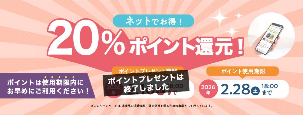 20%ポイント戻ってくる！