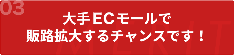 手ECモールで販路拡大するチャンスです!