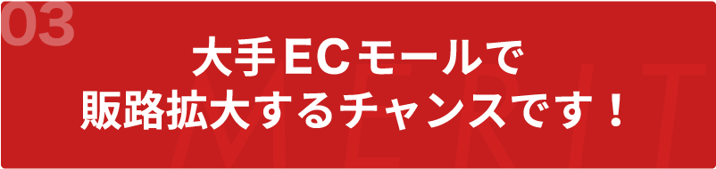 手ECモールで販路拡大するチャンスです！